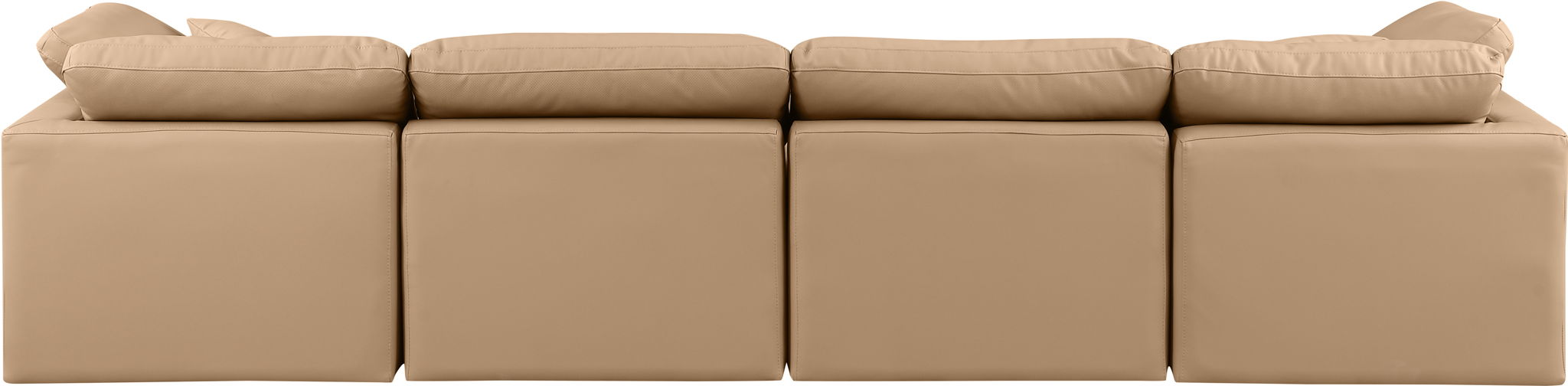 Indulge - Faux Leather 4 Piece Modular Sofa - Tan - Urban Living Furniture (Los Angeles, CA)