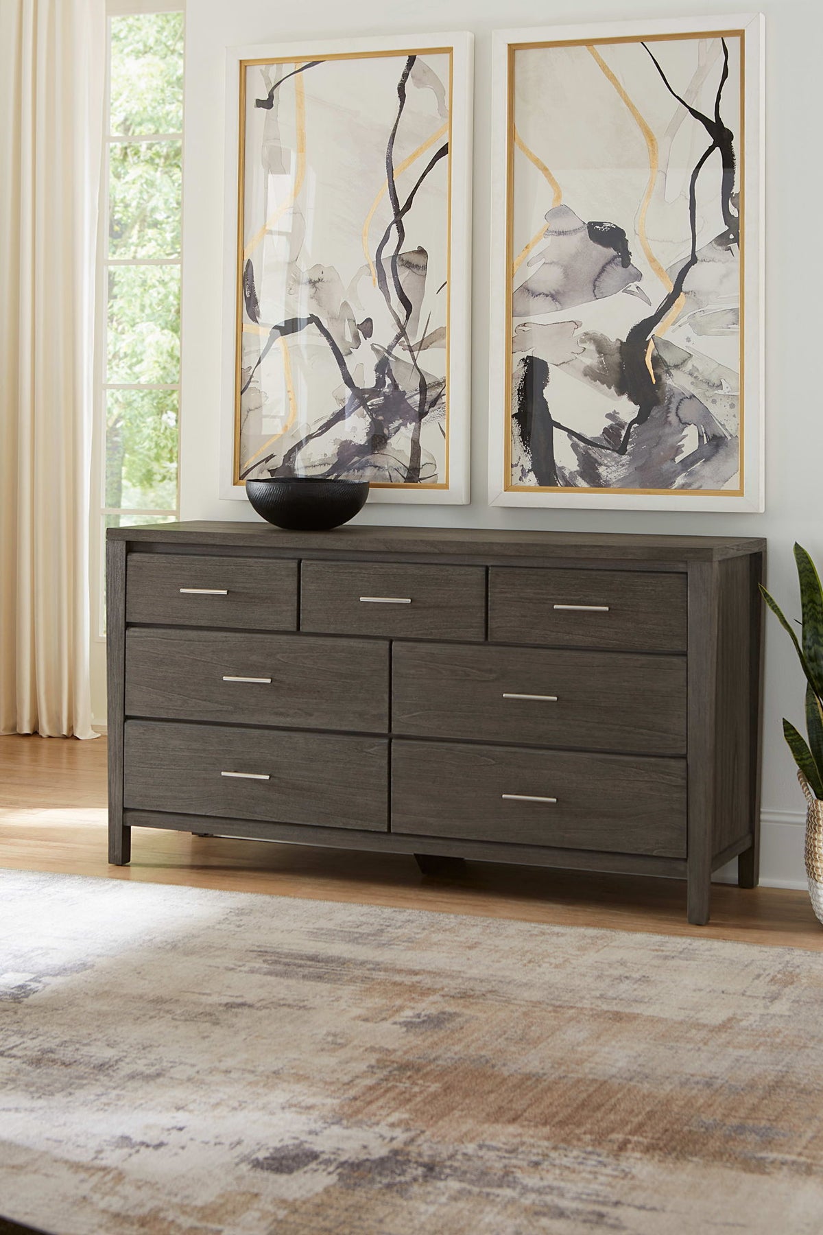 Nevis Riva - Seven Drawer Dresser - Sharkskin (2024)