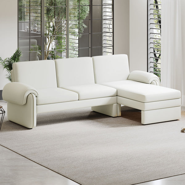 Convertible Futon Sofa Bed With Adjustable Backrest, Reversible Chaise Lounge And 2 Removable Armrest Pillows