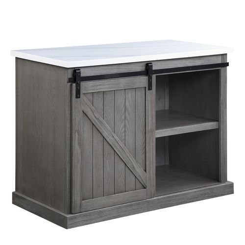 Gauri - Kitchen Island - Marble Top Top & Gray Oak - Urban Living Furniture (Los Angeles, CA)