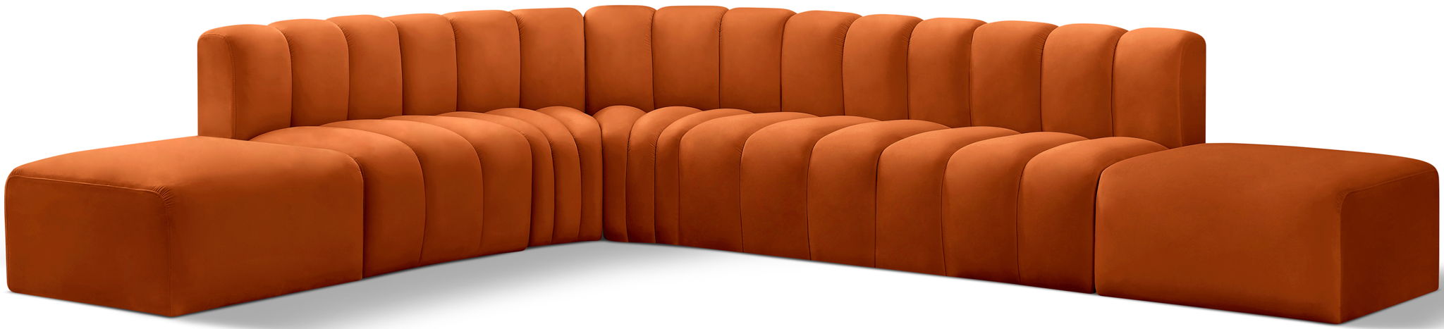 Arc - Velvet 7 Piece Corner Modular Sofa - Urban Living Furniture (Los Angeles, CA)