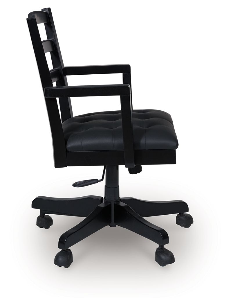 Wildenauer - Brown / Black - Home Office Swivel Desk Chair - Urban Living Furniture (Los Angeles, CA)