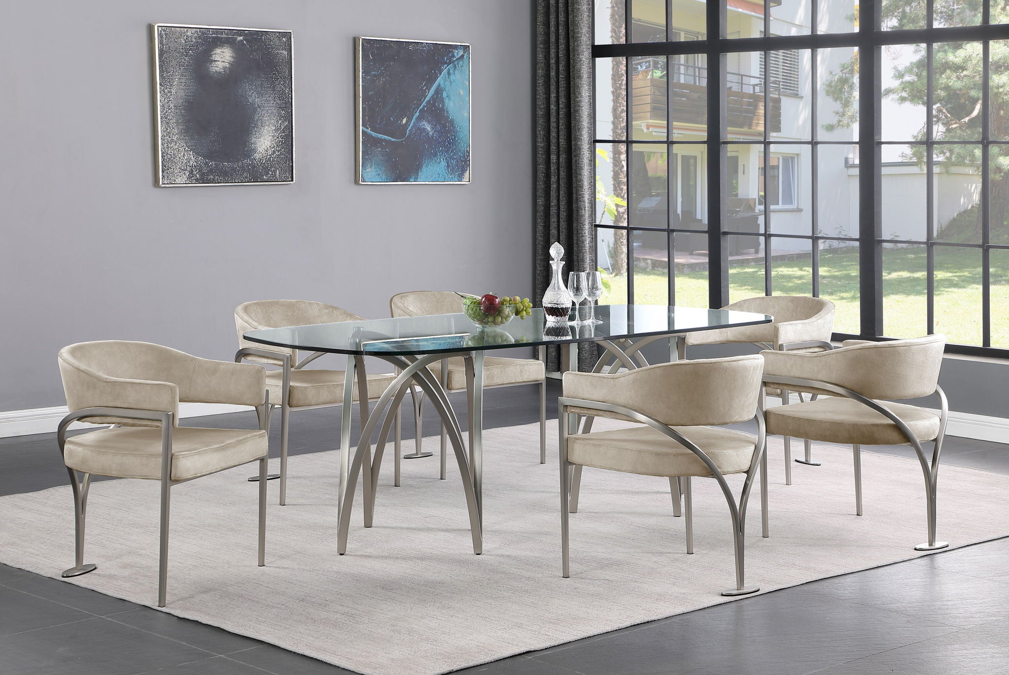 Madelyn - Dining Chair (Set of 2) - Brushed Chrome - Urban Living Furniture (Los Angeles, CA)