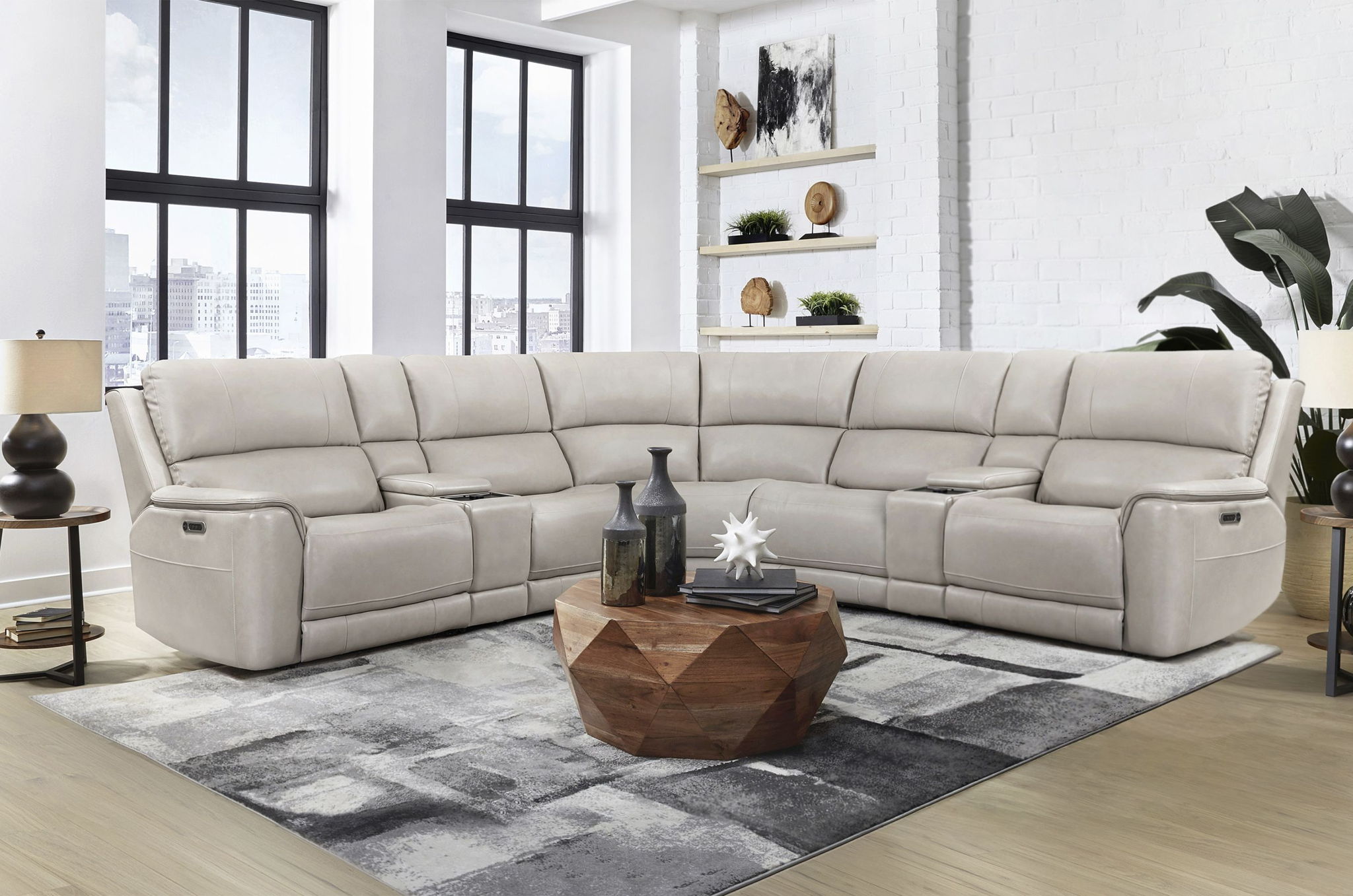 Easton - Power Reclining Sectional With Power Adjustable Headrests - Urban Living Furniture (Los Angeles, CA)
