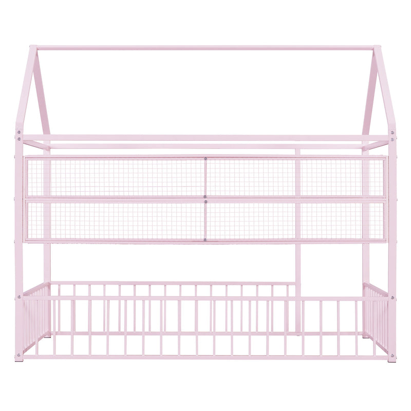 House Frame With Fence And Shelves
