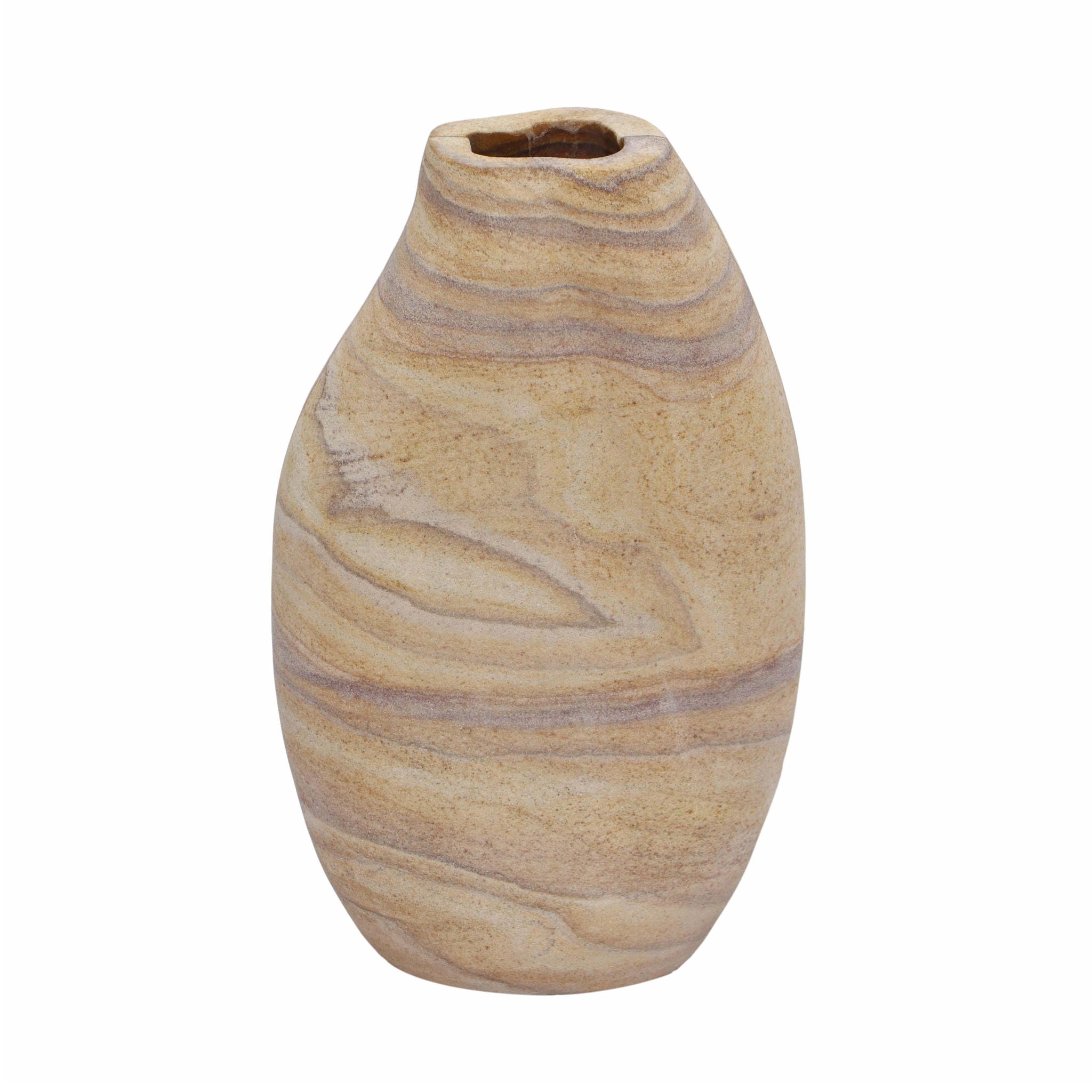 Saava - Curved Vase - Sandstone - Urban Living Furniture (Los Angeles, CA)