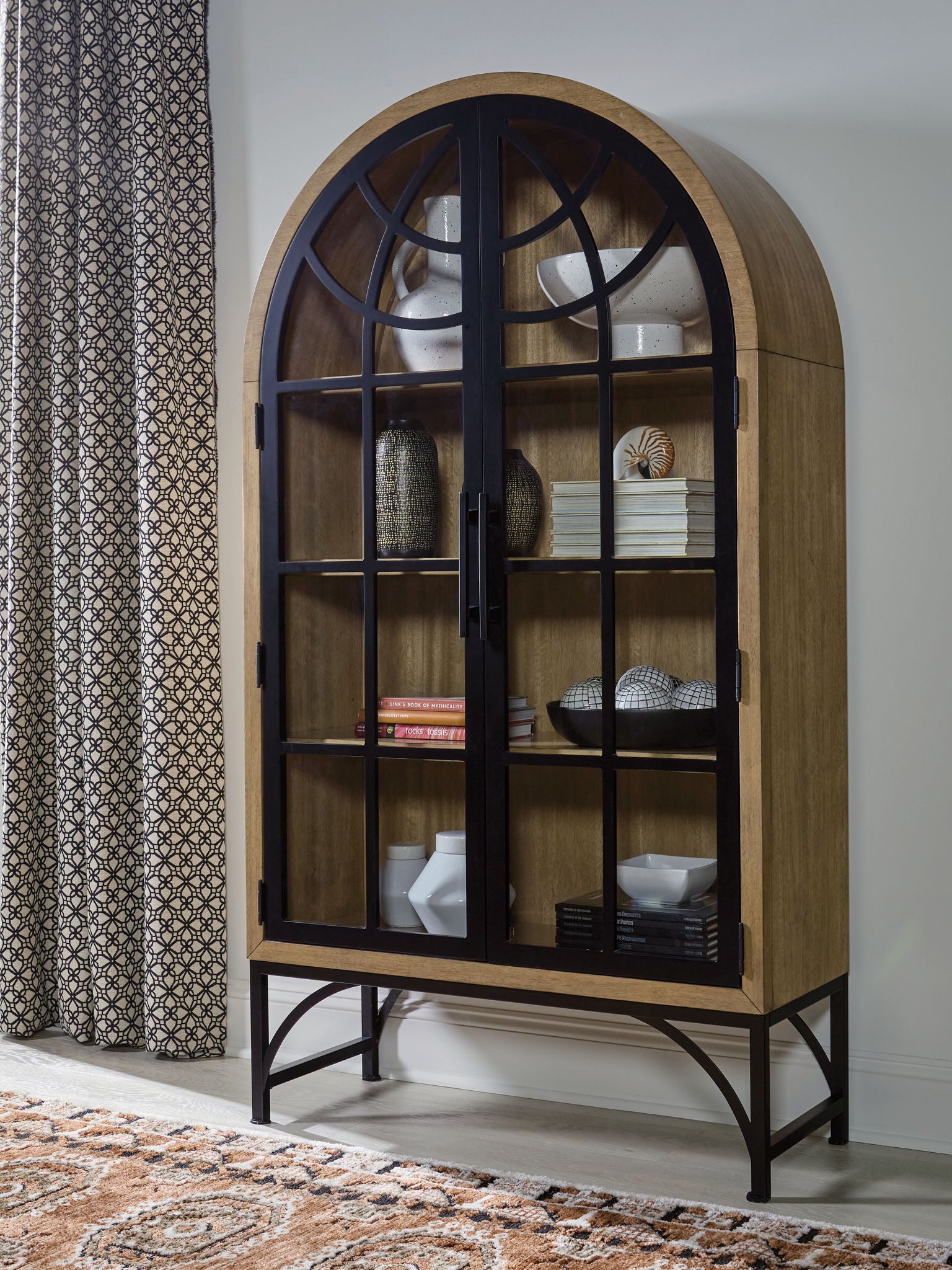 Gwenwich - Natural / Black - Accent Cabinet - Urban Living Furniture (Los Angeles, CA)
