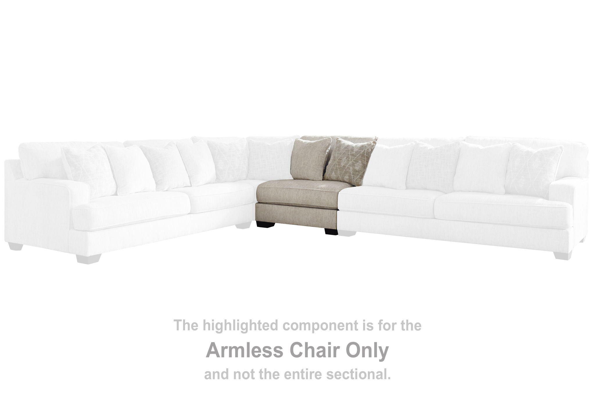 Rawcliffe - Parchment - Armless Chair - Urban Living Furniture (Los Angeles, CA)