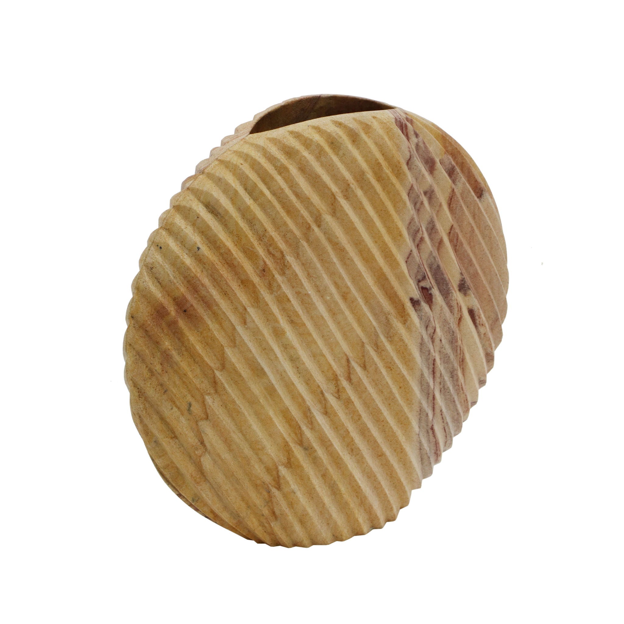 Saava - Shell Stone Vase In Sandstone - Natural - Urban Living Furniture (Los Angeles, CA)