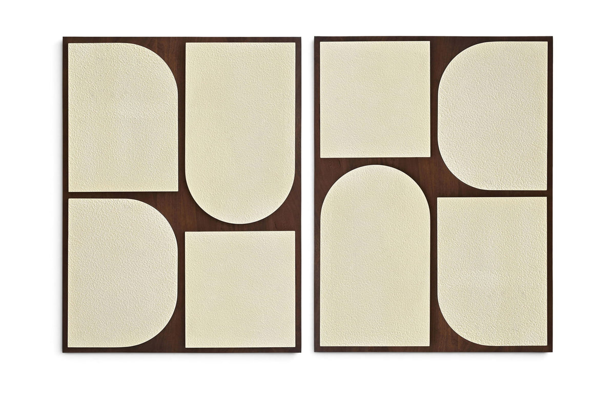 Icon - Mango Wood 2 Piece Wall Art