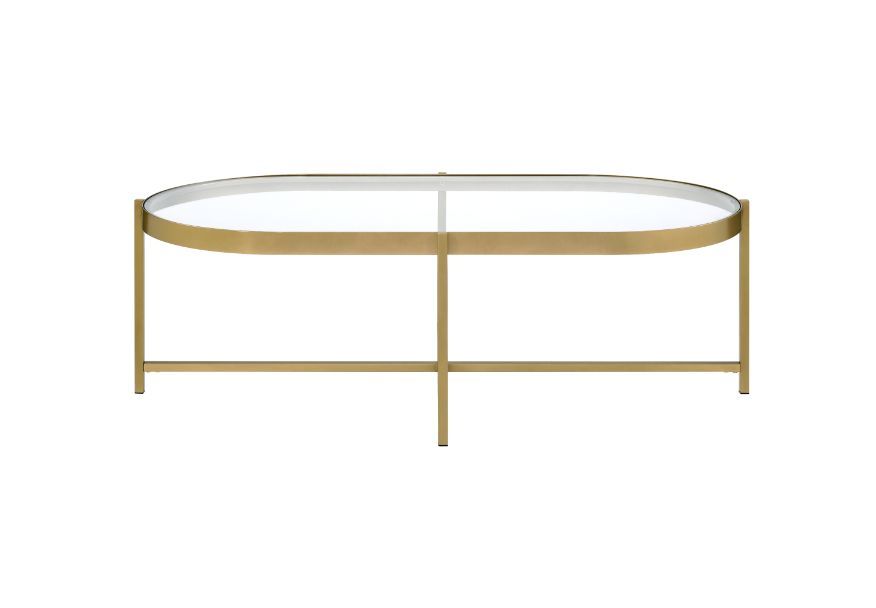 Charrot - Coffee Table - Clear Glass & Gold Finish - Urban Living Furniture (Los Angeles, CA)