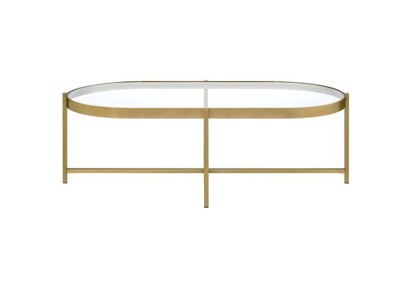 Charrot - Coffee Table - Clear Glass & Gold Finish - Urban Living Furniture (Los Angeles, CA)