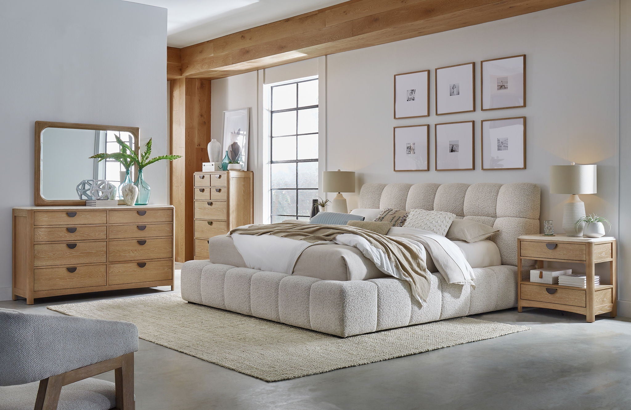 Escape - Fluffy River Rock Upholstered Bed - Urban Living Furniture (Los Angeles, CA)