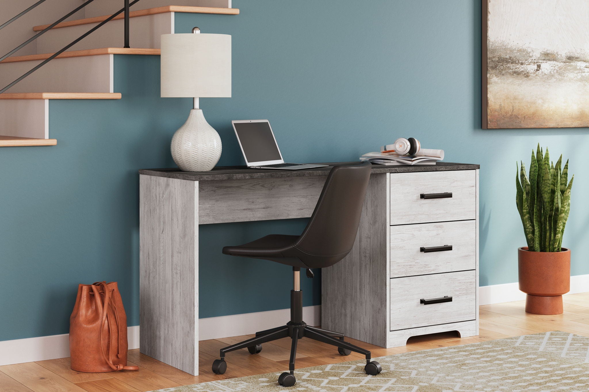 Shawburn - White / Dark Charcoal Gray - Home Office Desk - Urban Living Furniture (Los Angeles, CA)