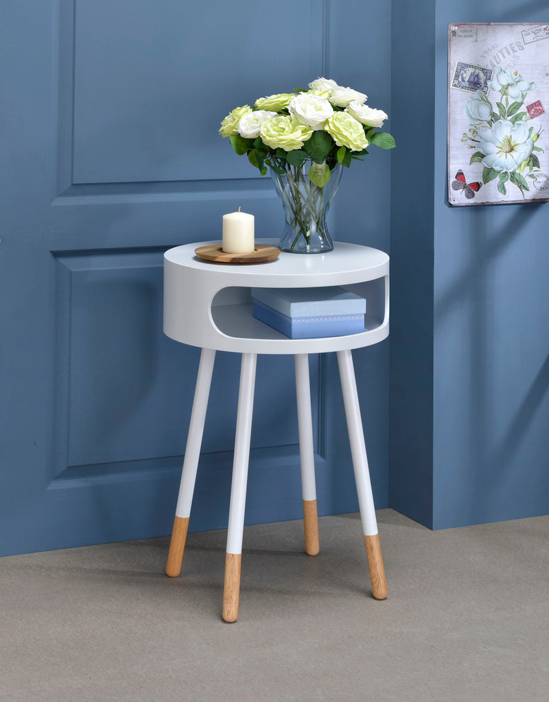Sonria - Round Accent Table - Natural White - Urban Living Furniture (Los Angeles, CA)