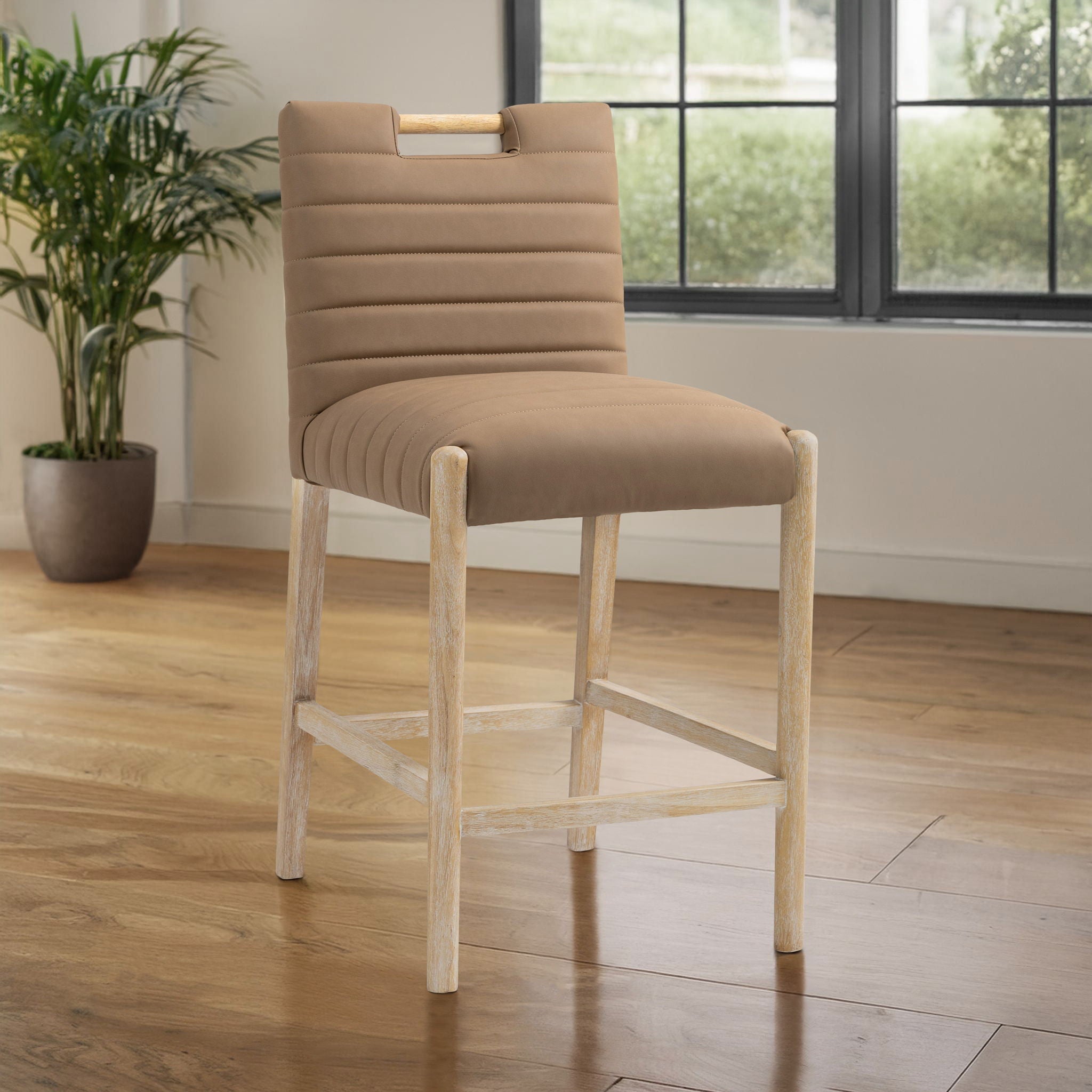 Aimee - Counter Stool - Light Brown Legs - Urban Living Furniture (Los Angeles, CA)