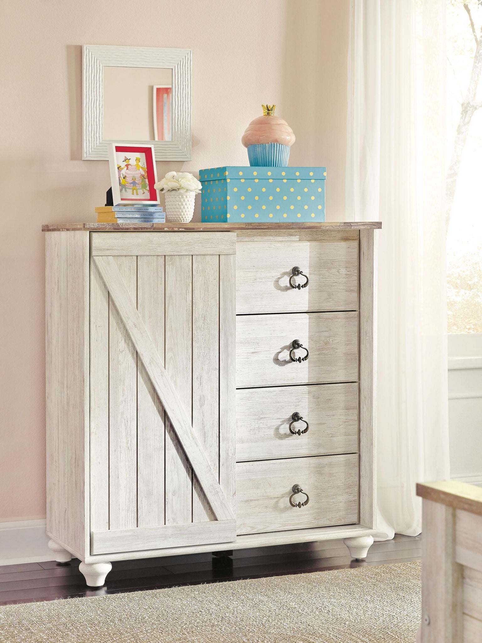 Willowton - Dressing Chest - Whitewash - Urban Living Furniture (Los Angeles, CA)