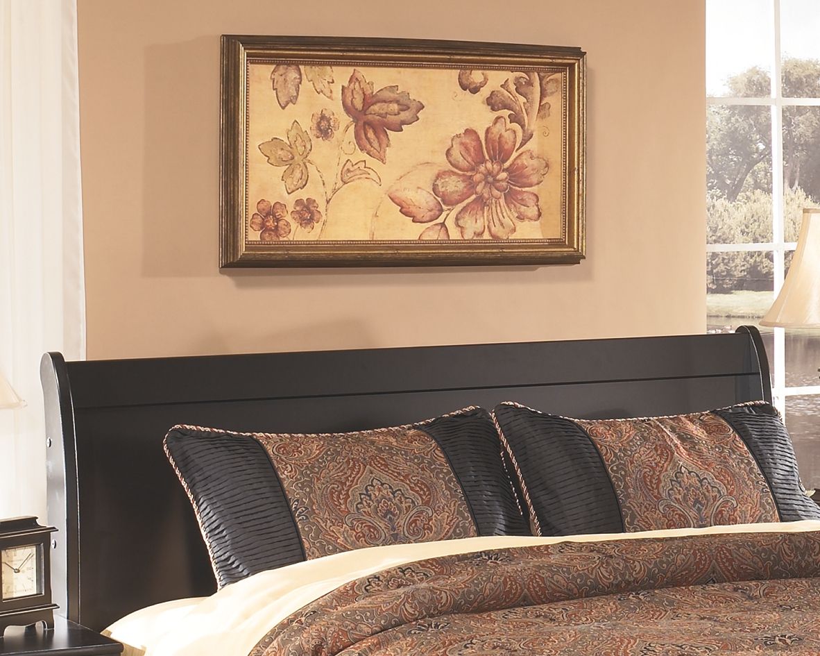 Huey Vineyard - Black - Queen Sleigh Headboard - Urban Living Furniture (Los Angeles, CA)