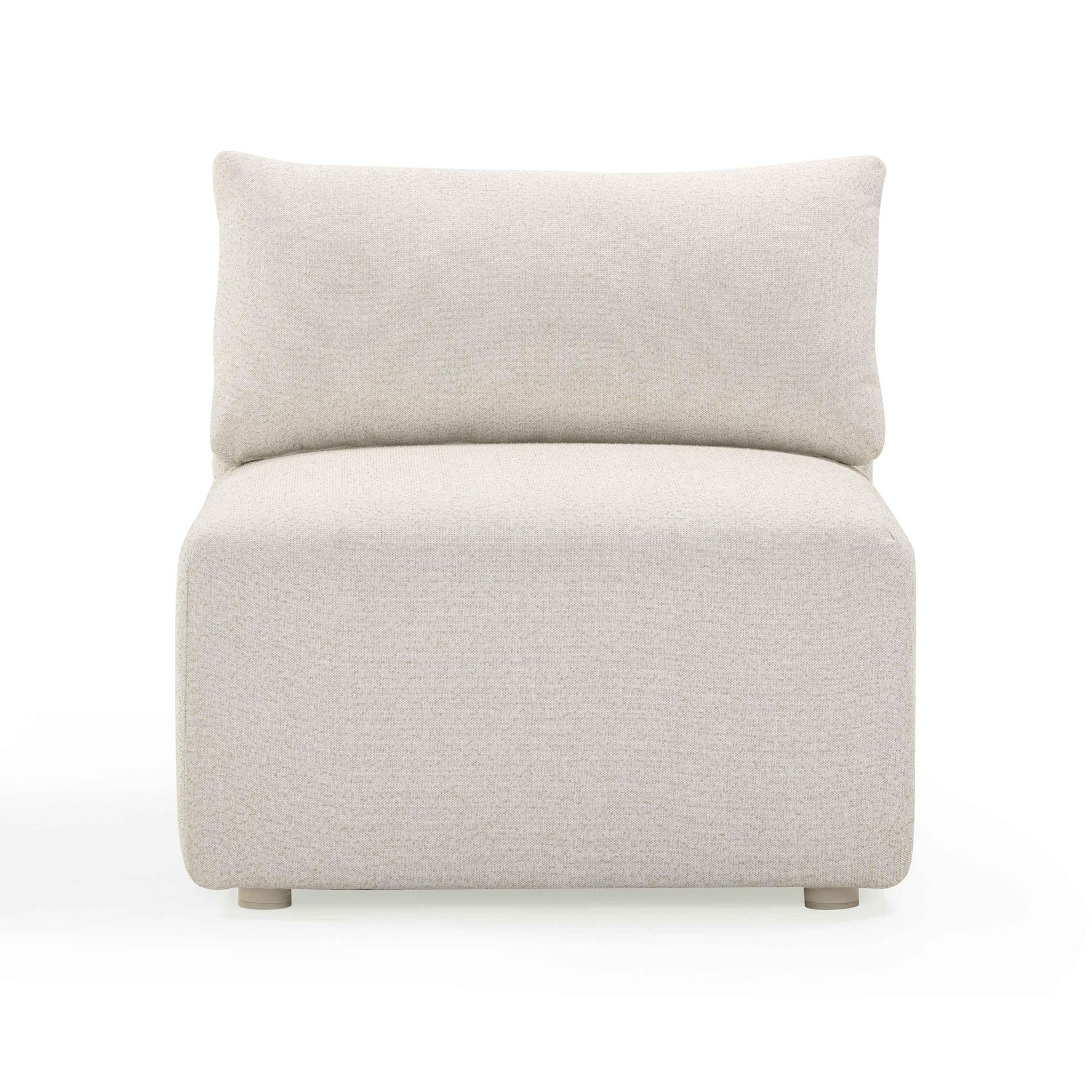 Hangover - Outdoor Modular Armless Chair - Cream - Urban Living Furniture (Los Angeles, CA)