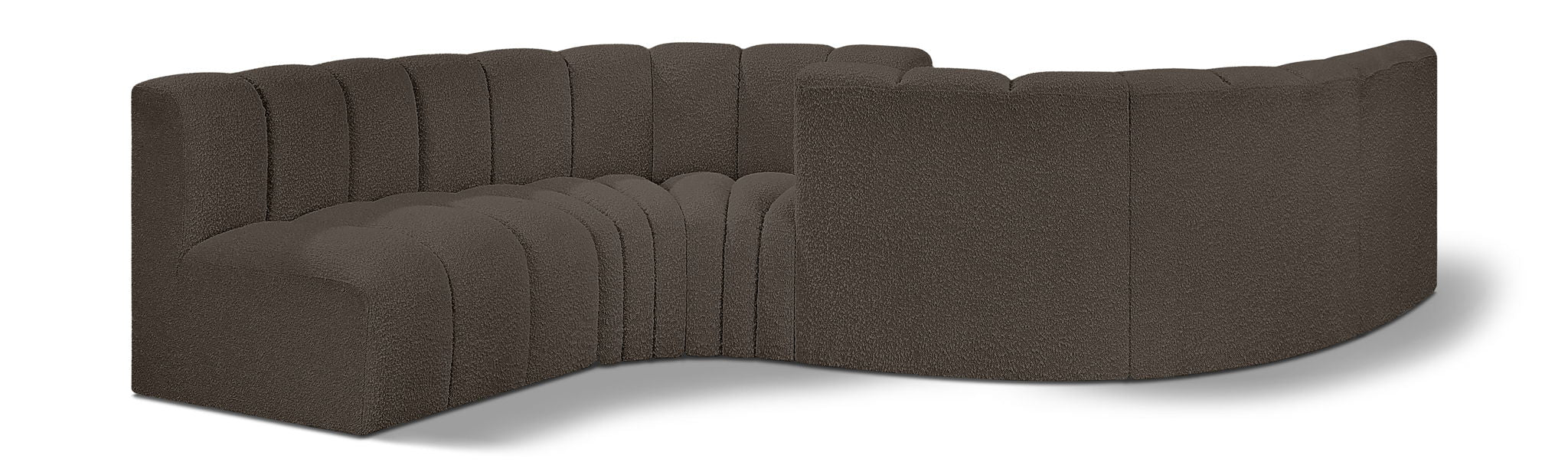 Arc - Boucle Fabric 6 Piece Modular Sofa - Black - Urban Living Furniture (Los Angeles, CA)