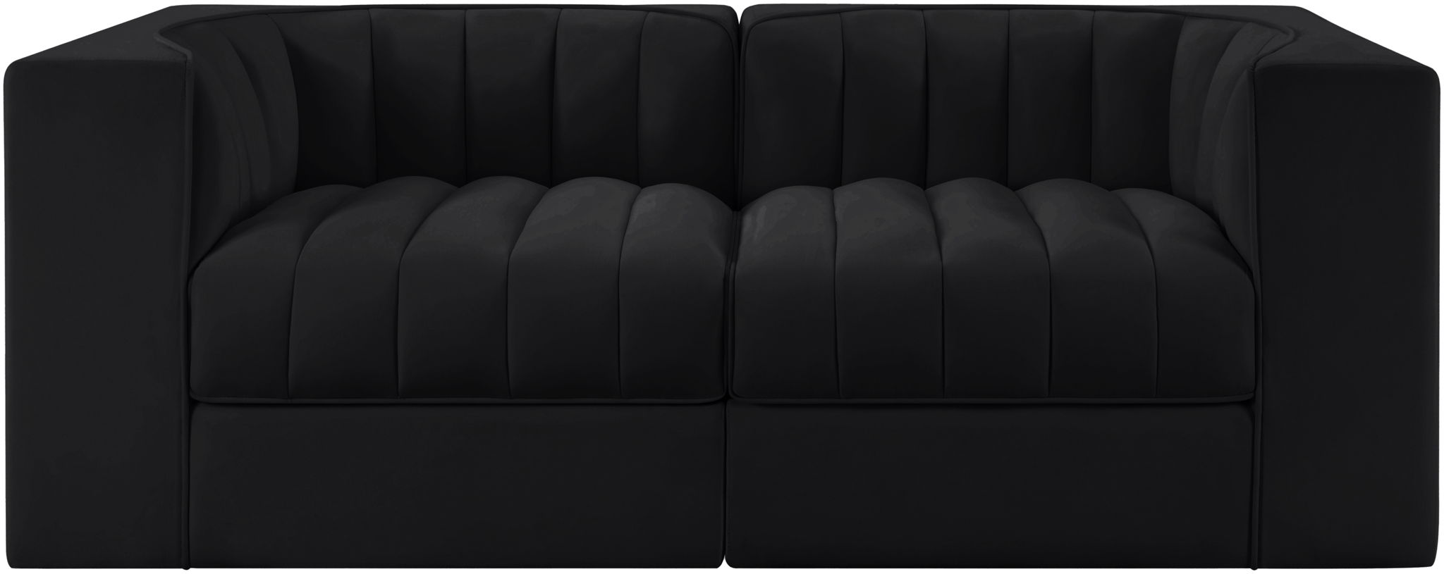 Rummi - Velvet Performance Fabric Upholstered 2 Piece Modular Loveseat - Urban Living Furniture (Los Angeles, CA)