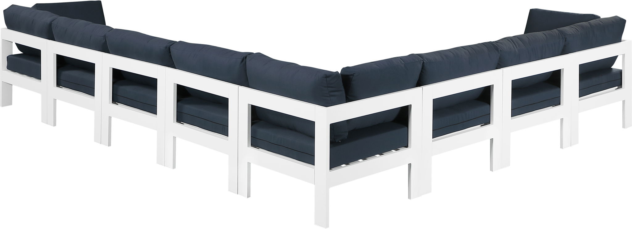 Nizuc - Outdoor Patio 8 Piece Modular Sectional With White Frame - Urban Living Furniture (Los Angeles, CA)