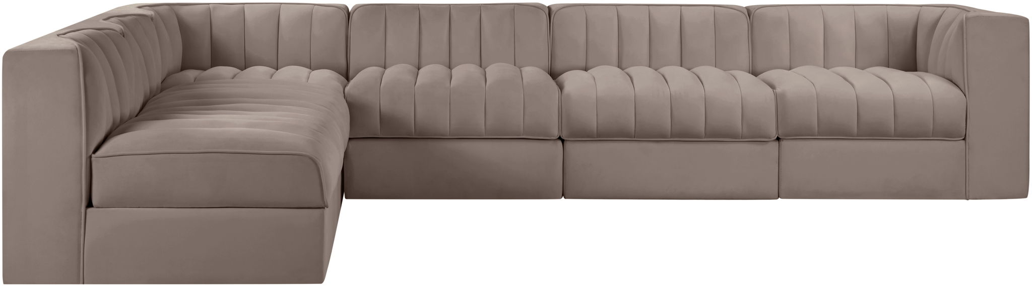 Rummi - Velvet Performance Fabric Upholstered 6 Piece Modular Sectional - Urban Living Furniture (Los Angeles, CA)