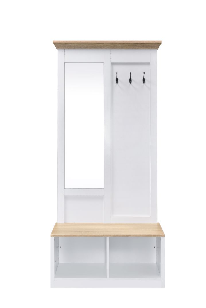 Melati - Hall Tree - Light Oak & White - Urban Living Furniture (Los Angeles, CA)