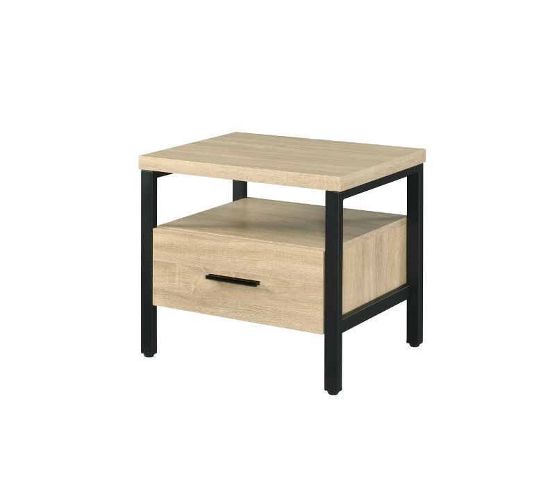 Yawan - Accent Table - Oak & Black Finish - Urban Living Furniture (Los Angeles, CA)