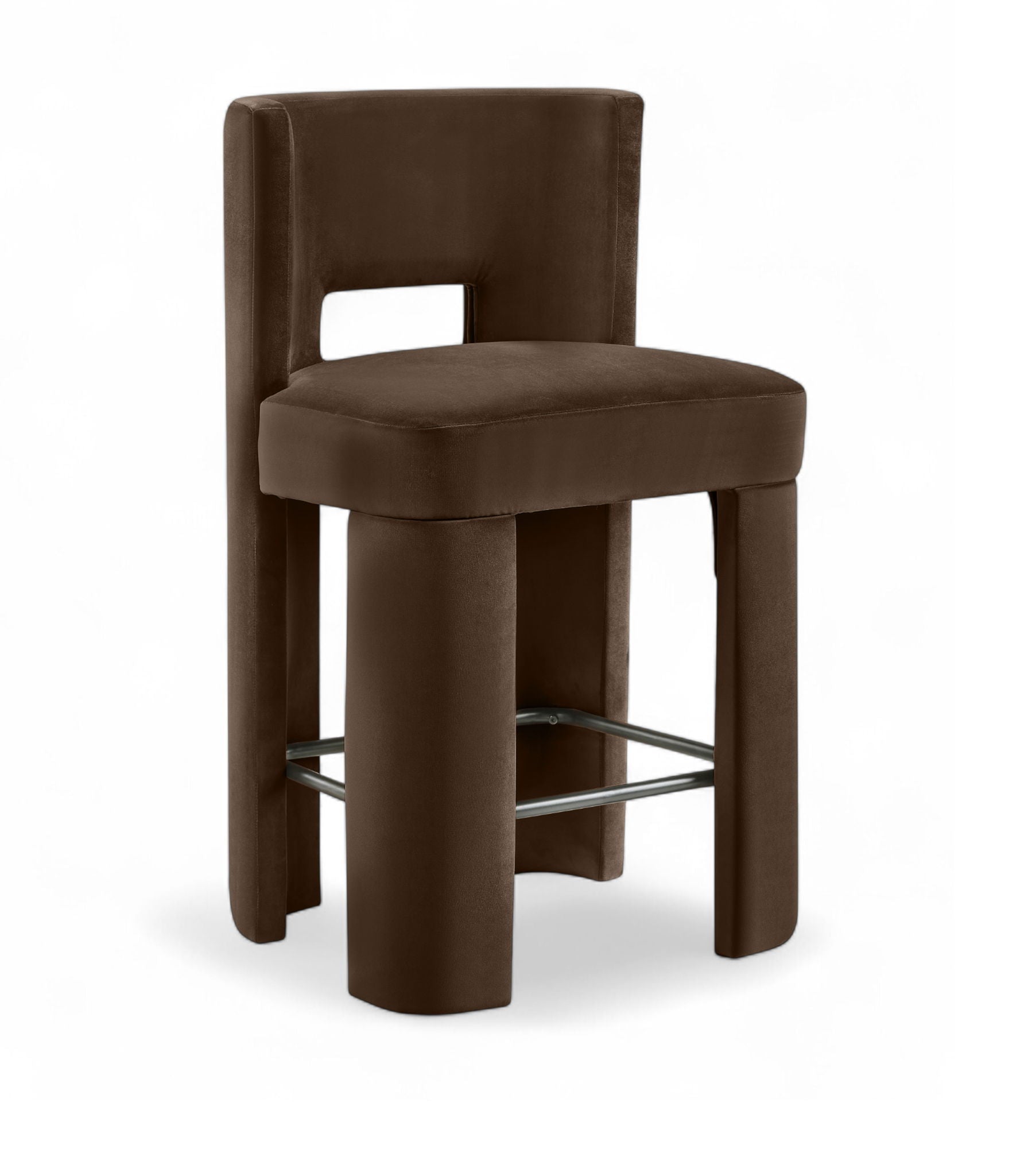 Zuno - Velvet Performance Fabric Upholstered Counter Stool (Set of 2) - Urban Living Furniture (Los Angeles, CA)
