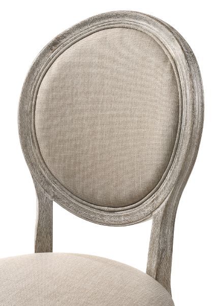 Faustine - Side Chair (Set of 2) - Tan Fabric & Salvaged Light Oak - Urban Living Furniture (Los Angeles, CA)