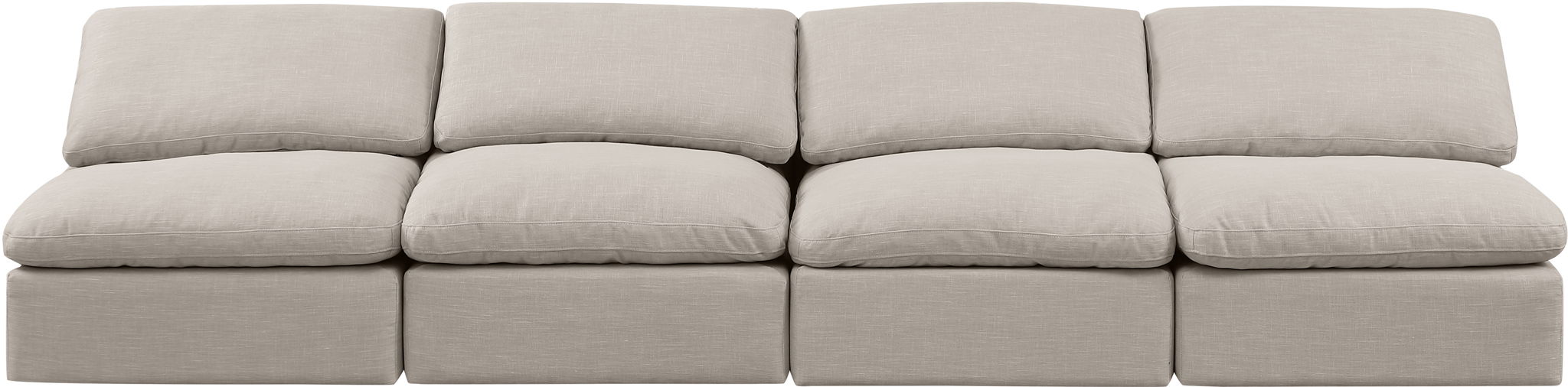 Indulge - Linen 4 Seat Modular Armless Sofa - Urban Living Furniture (Los Angeles, CA)
