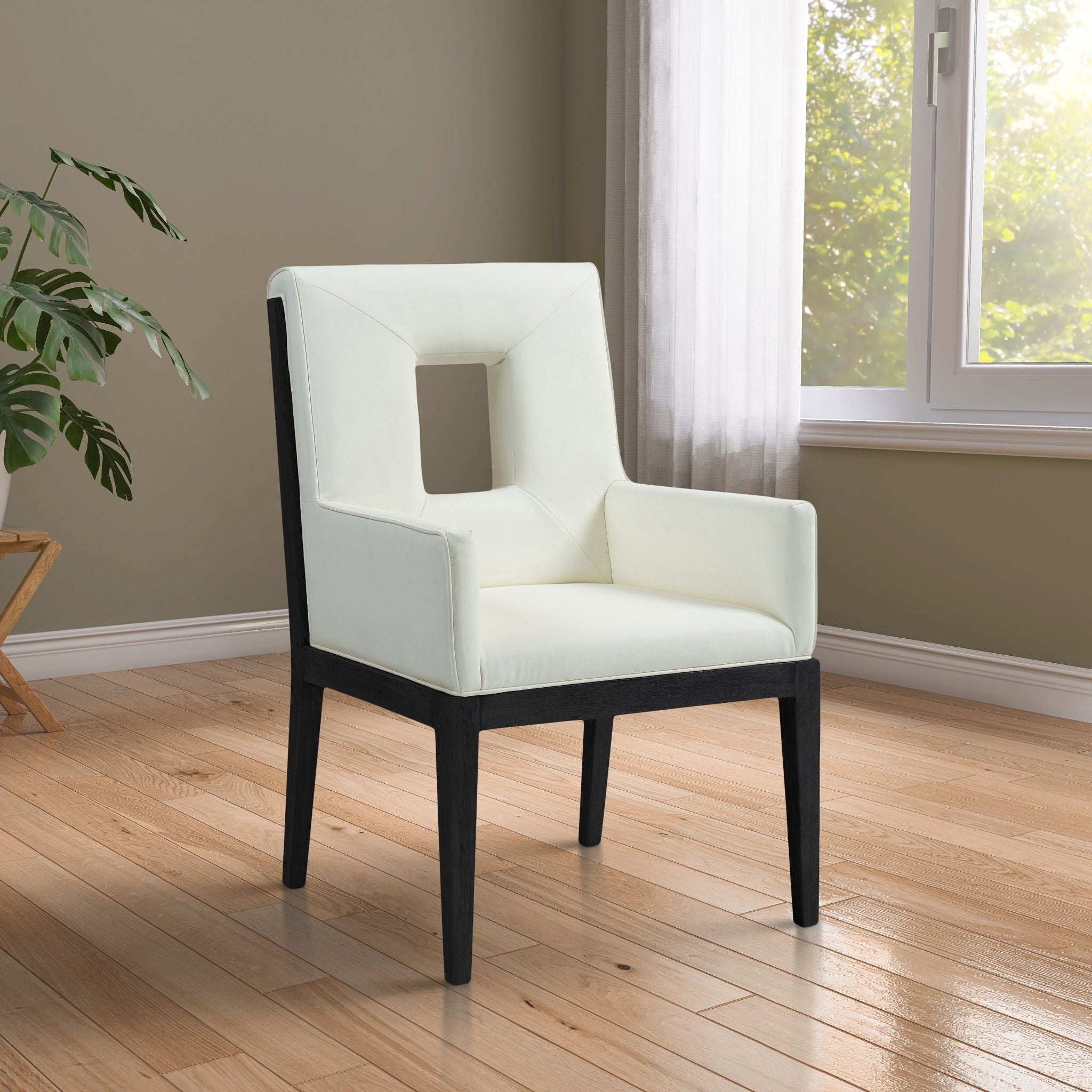 Gwendolyn - Faux Leather Dining Arm Chair With Black Frame - Urban Living Furniture (Los Angeles, CA)