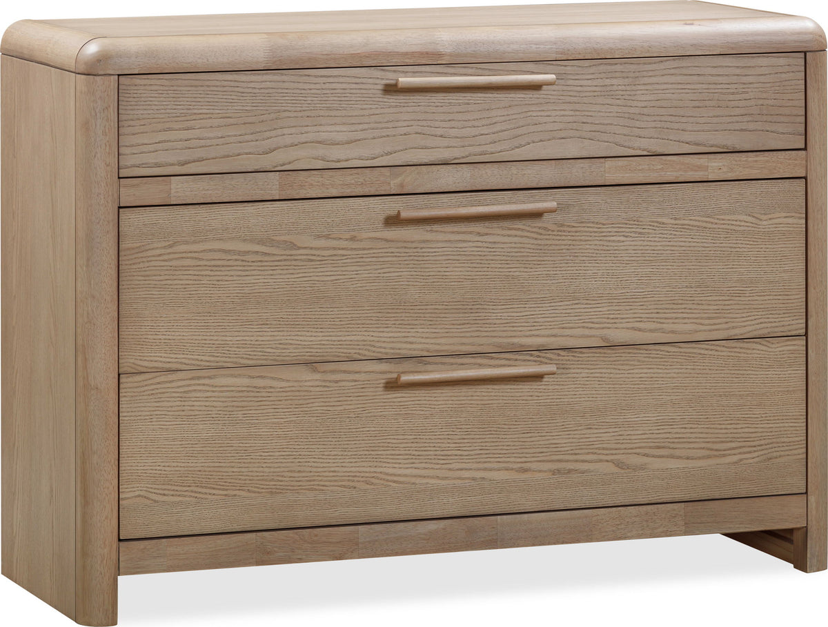 Furano - Three Drawer Ash Wood Bachelor Chest - Ginger