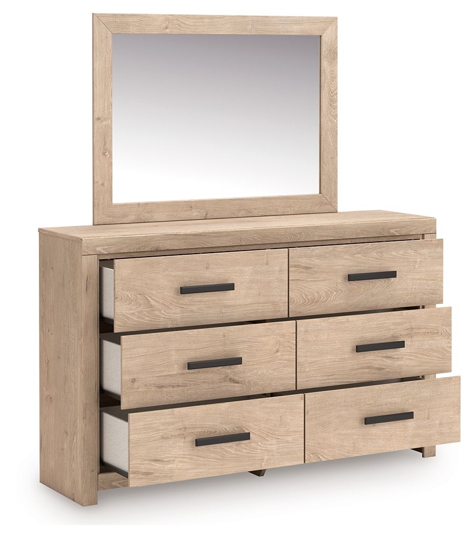 Sanginlane - Tan - Dresser and Mirror - Urban Living Furniture (Los Angeles, CA)