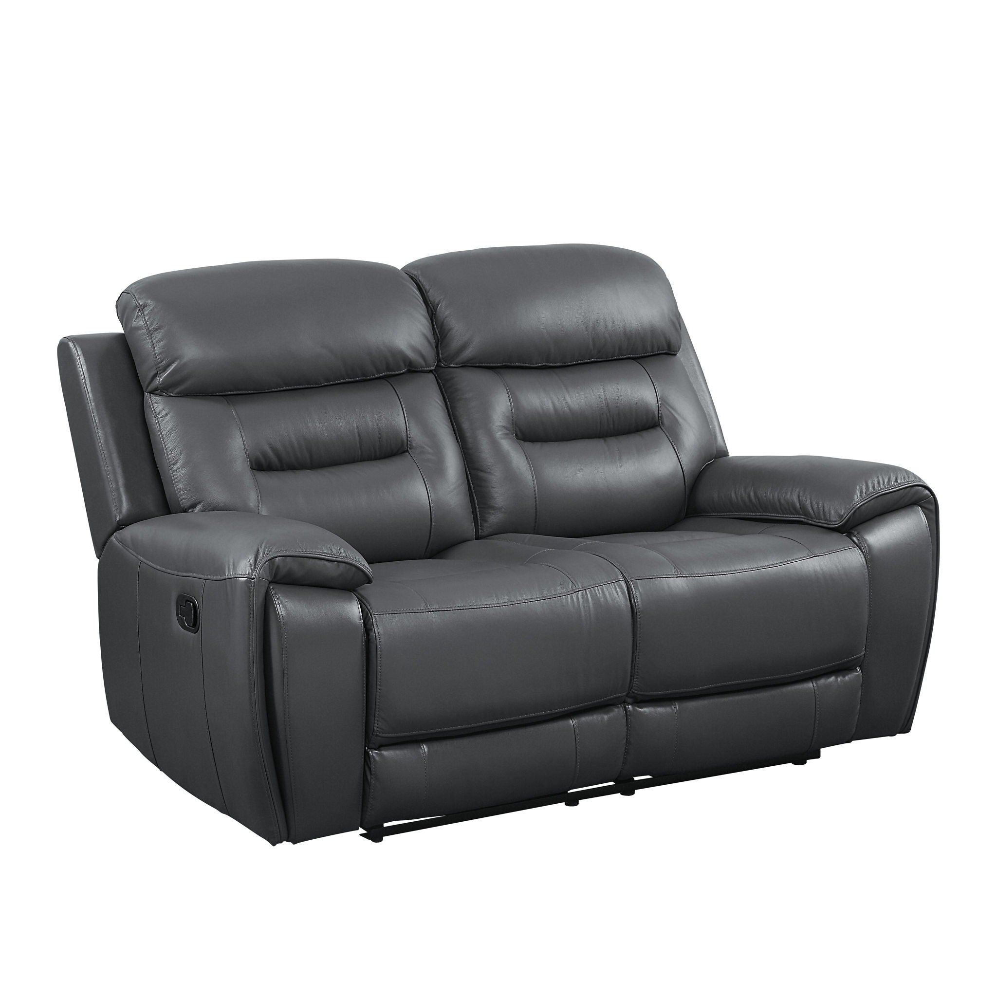 Lamruil - Loveseat - Gray Top Grain Leather - Urban Living Furniture (Los Angeles, CA)