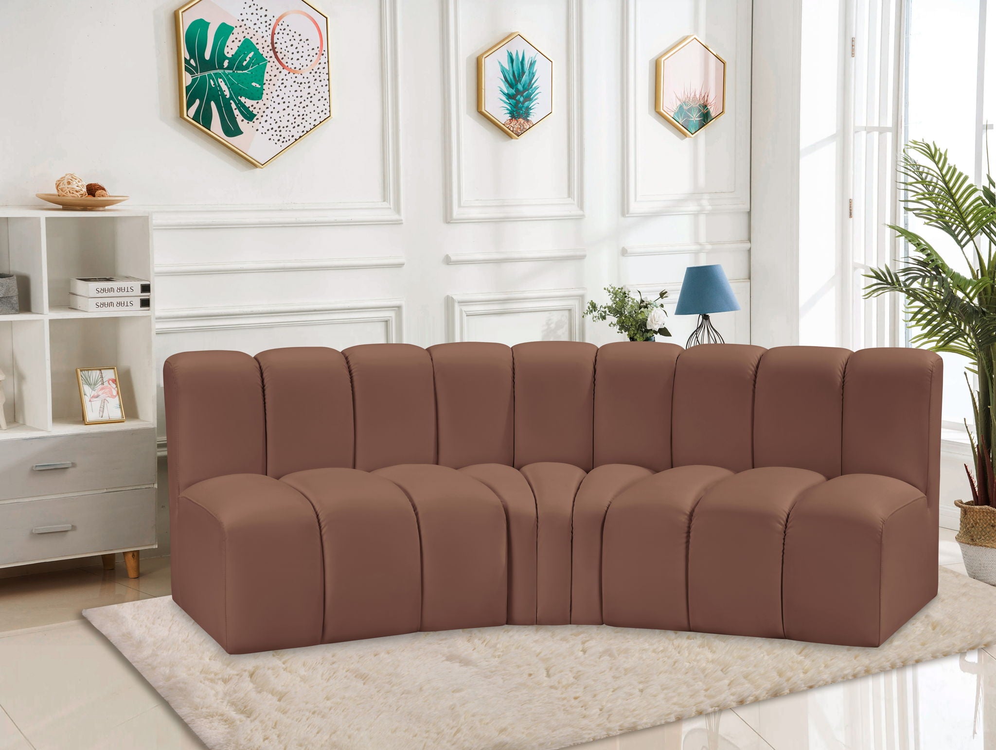 Arc - Faux Leather 3 Piece Modular Corner Sofa