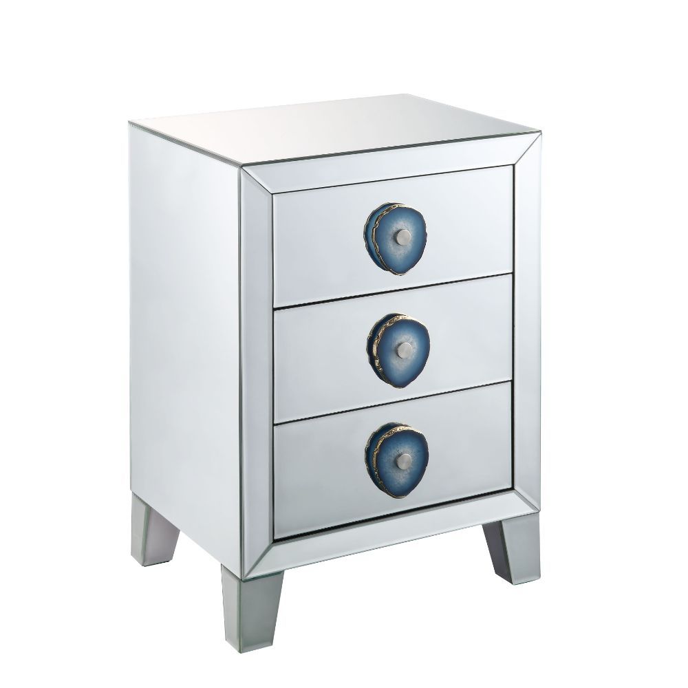 Filip - Accent Table - Mirrored & Faux Agate - Urban Living Furniture (Los Angeles, CA)