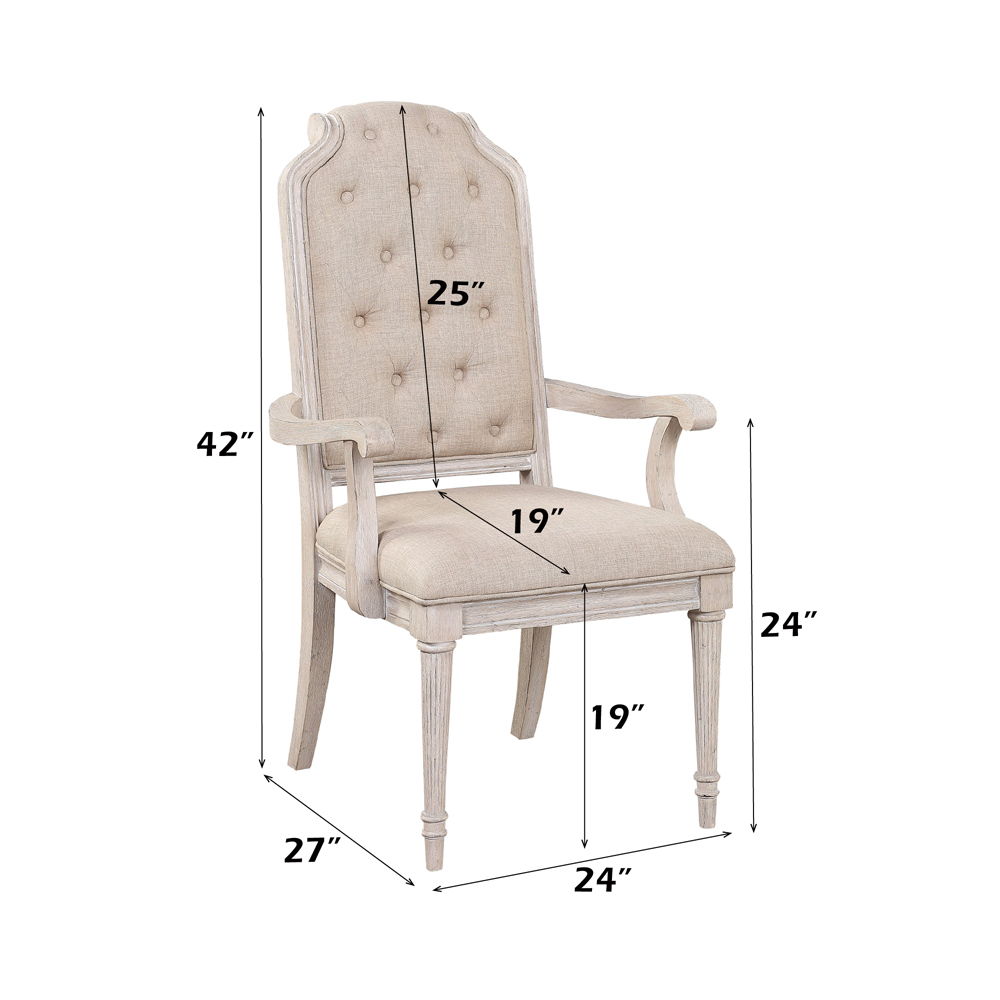 Wynsor - Arm Chair (Set of 2) - Antique White - Urban Living Furniture (Los Angeles, CA)