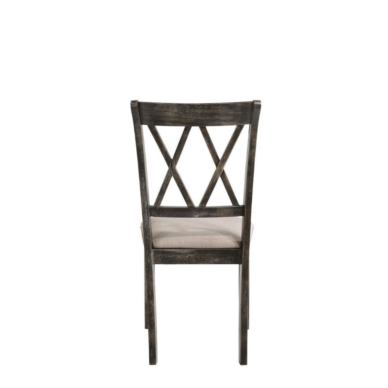 Claudia II - Side Chair (Set of 2) - Fabric & Weathered Gray - Urban Living Furniture (Los Angeles, CA)