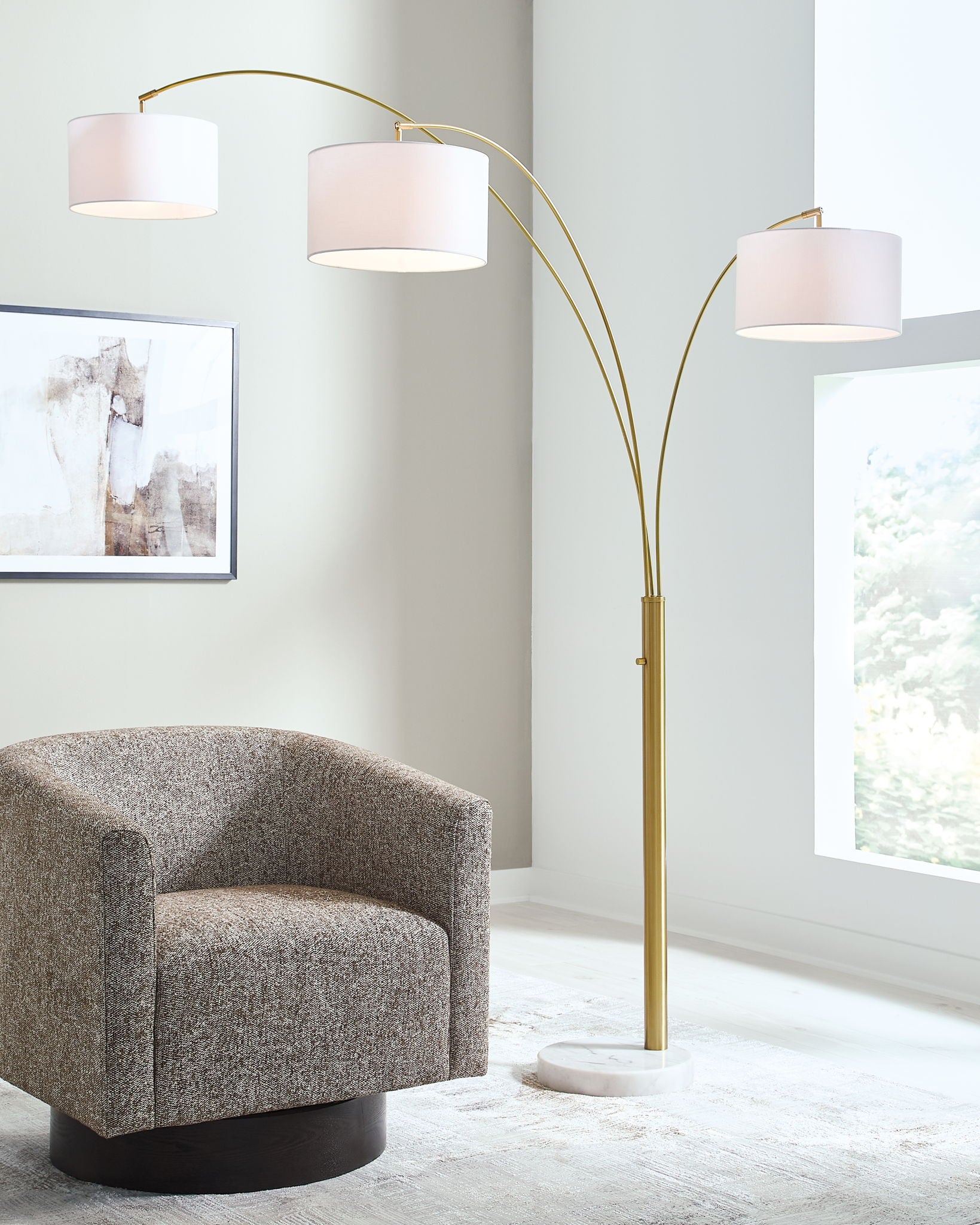 Valo - Metal Arc Lamp - Gold Finish - Urban Living Furniture (Los Angeles, CA)