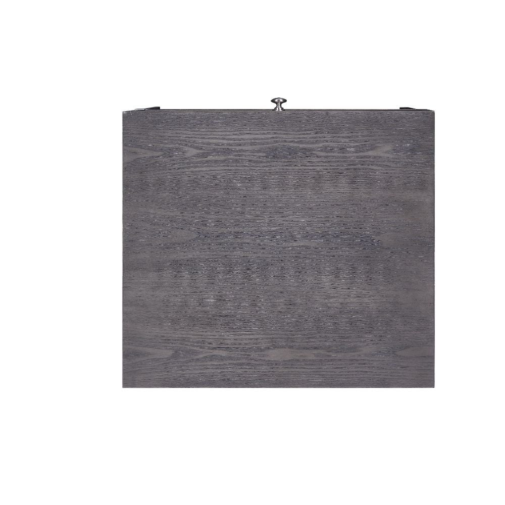 Iban - End Table - Gray Oak & Chrome - Urban Living Furniture (Los Angeles, CA)