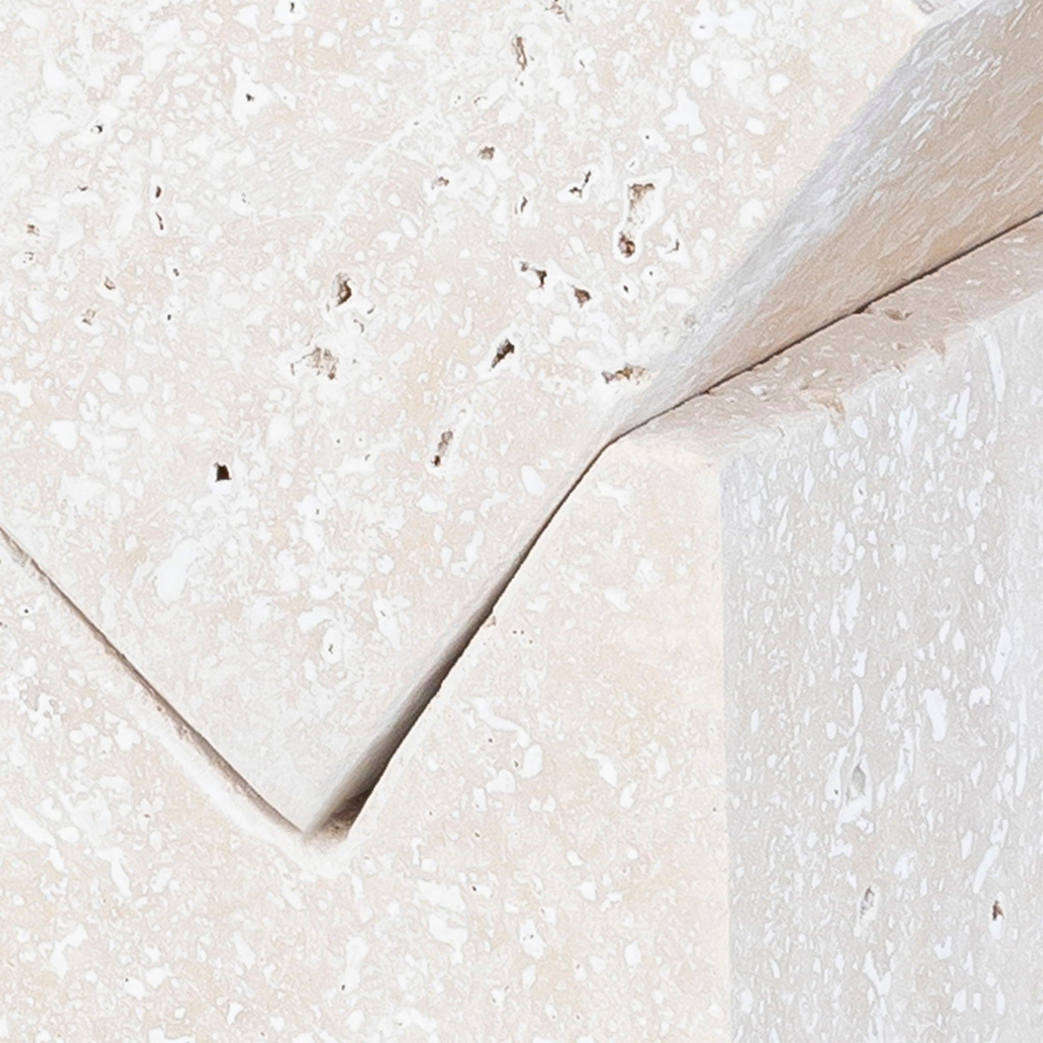 Quad - Travertine Decorative Cube - Natural - Urban Living Furniture (Los Angeles, CA)