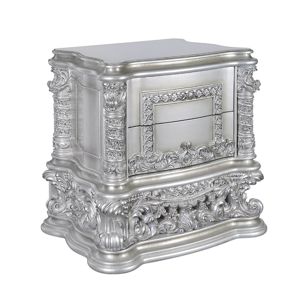 Valkyrie - Nightstand - PU, Light Gold & Gray Finish - Urban Living Furniture (Los Angeles, CA)