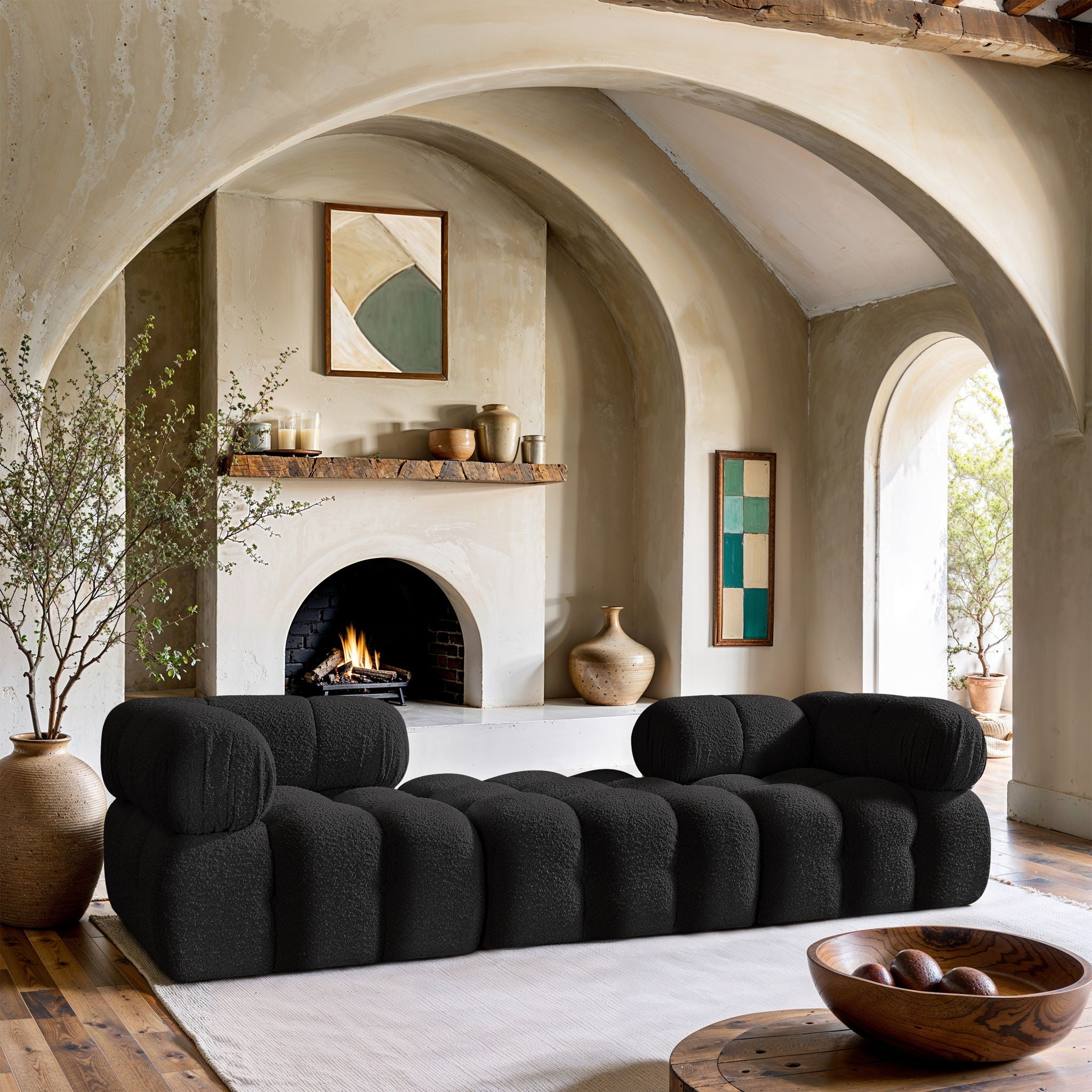 Ames - 3 Piece Boucle Modular Sofa With 1 Backless Seat - Urban Living Furniture (Los Angeles, CA)