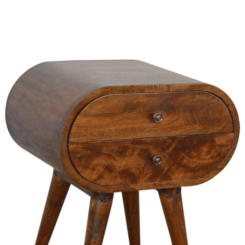 Circular Nightstand - Chestnut