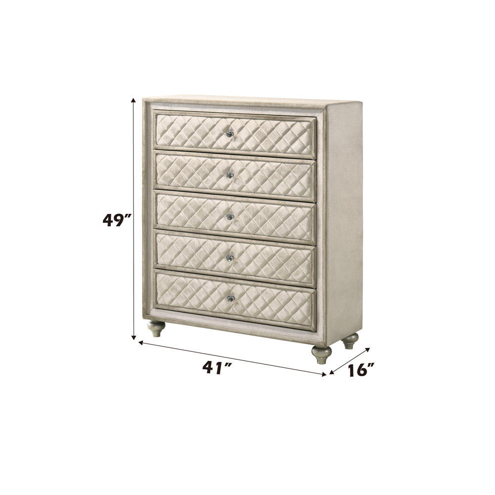 Lucienne - Chest - Beige Velvet - Urban Living Furniture (Los Angeles, CA)