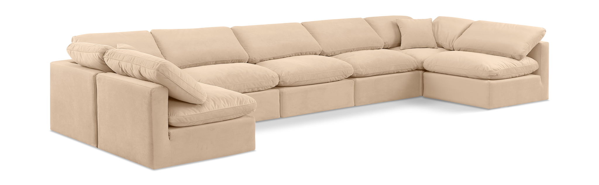 Indulge - Velvet 7 Piece Modular U-Shaped Sectional - Urban Living Furniture (Los Angeles, CA)
