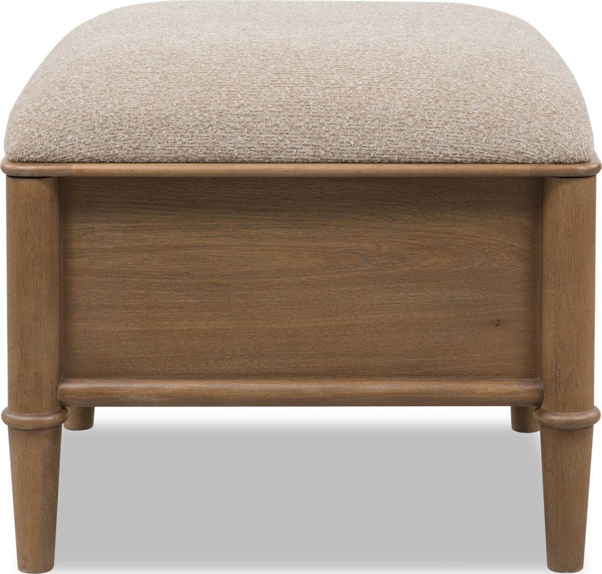 Whitmore - Storage Ottoman - Champagne / Claystone