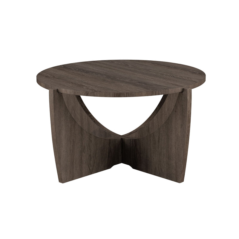 Contemporary Open Arch Base Round Table Cerused